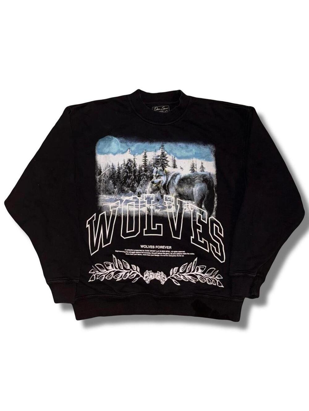 Darc Sport wolves crewneck sweatshirt Size L